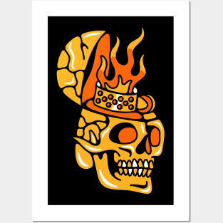 Skull zippo Posters and Art